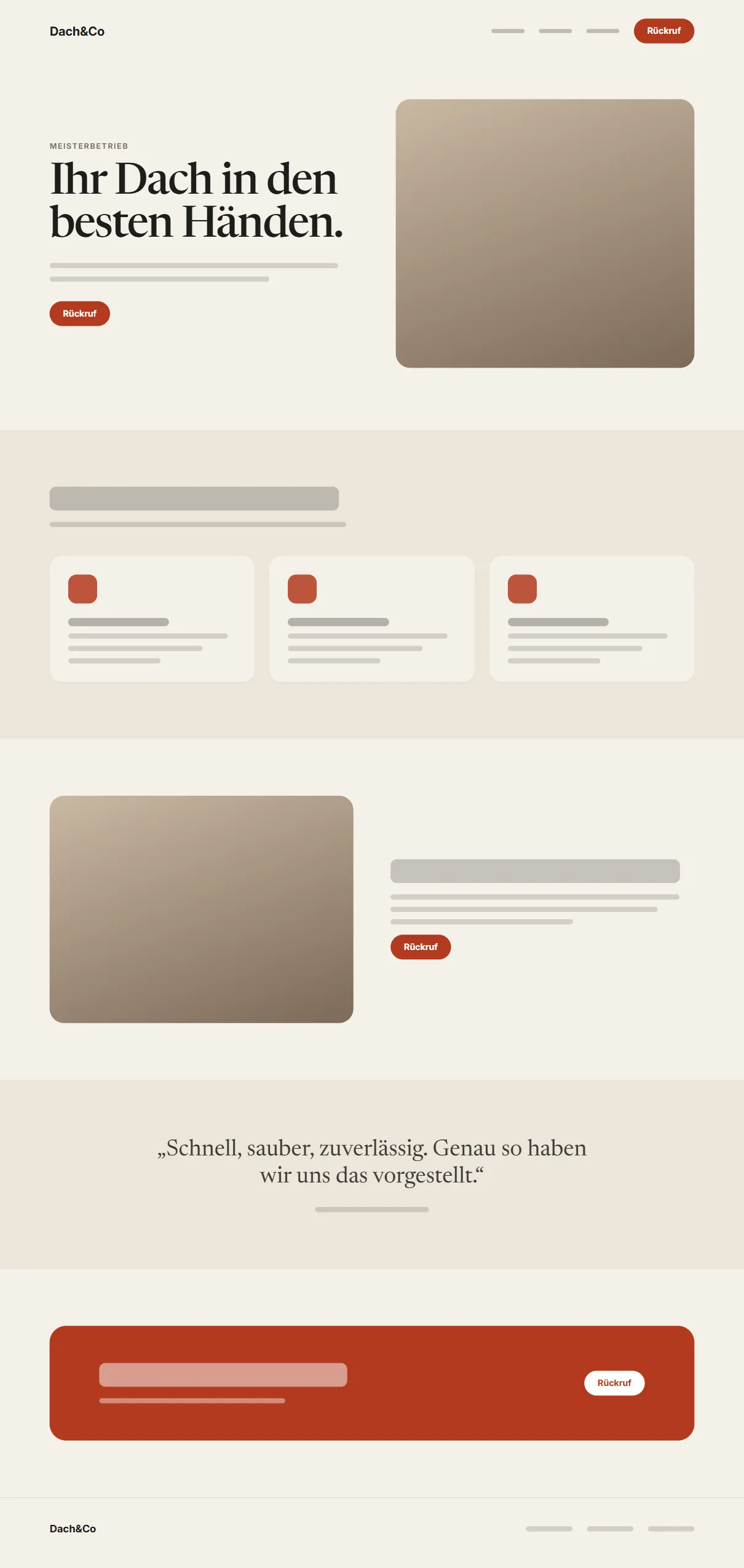 Vorschau der Konzeptseite 01 (Handwerk · Dachdecker)